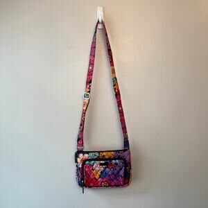 Vera Bradley Women's Floral Fiesta Print Little Crossbody Bag Purse
